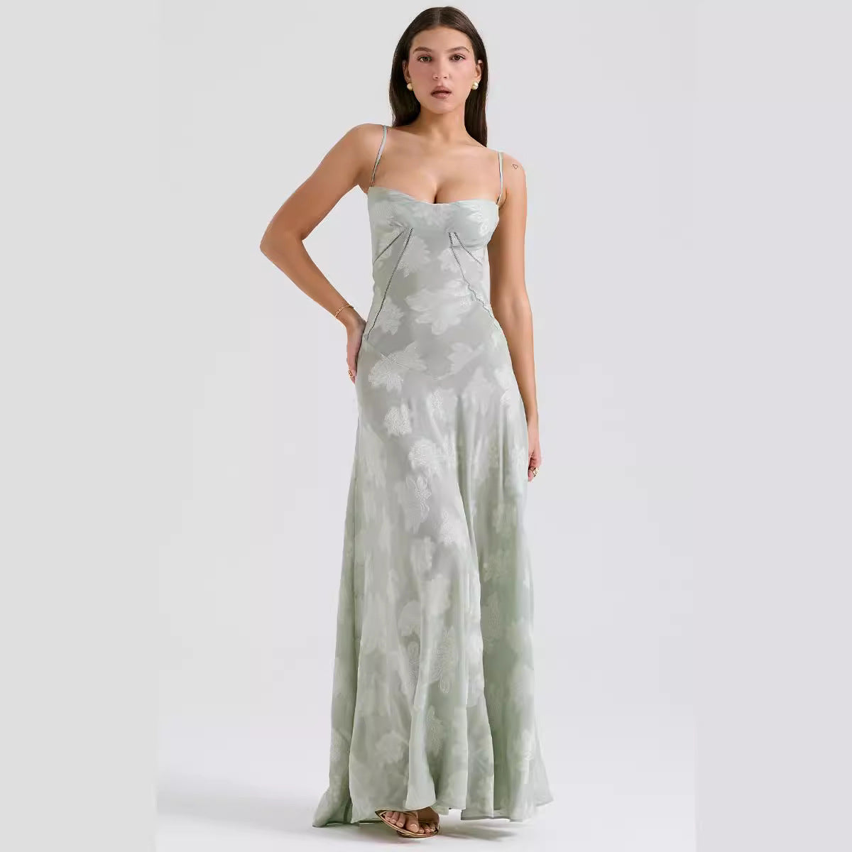 French Style Lace Strap Dress Women Mid-Length